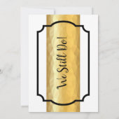 Mariage Anniversaire or élégante carte d'invitatio (Dos)