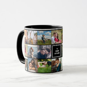 Mariage Anniversaire Photo Collage Cusom Mug