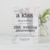 Mariage Anniversaire Photo Moderne Chic Invitation (Debout devant)