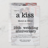 Mariage Anniversaire Photo Moderne Chic Invitation (Devant / Derrière)