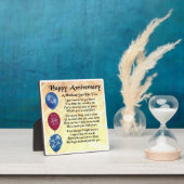 Mariage Anniversaire Poème du Mari Plaque (Insitu)