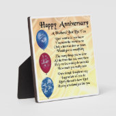 Mariage Anniversaire Poème du Mari Plaque (Recto)