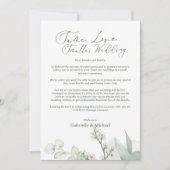 Mariage Apologie Faire-part Vert réduit (Devant)