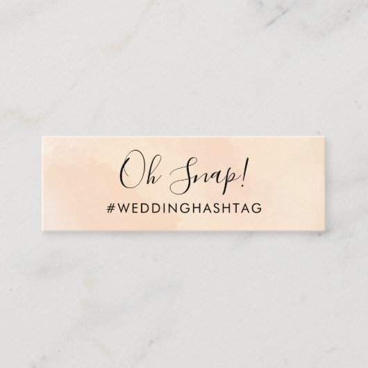 Mariage Apricot Hashtag Mini Carte de boîtier, Tag (Devant)