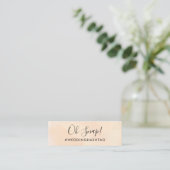 Mariage Apricot Hashtag Mini Carte de boîtier, Tag (Debout devant)