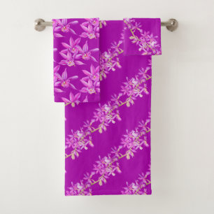 Mariage aquarelle art orchidée violette