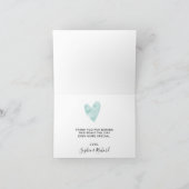 Mariage Aquarelle Carte du monde Coeur amovible (Intérieur)