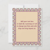 Mariage arabe musulman hindou ou invitation Mehndi (Dos)