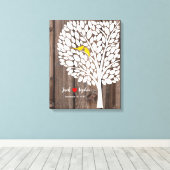 mariage arbre signature livre d'or oiseaux bois ja (Insitu (Plancher de Bois))