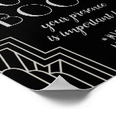 Mariage Argent Art Déco Signet modifiable Livre d' (Coin)