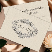 Mariage Argent Flourish RSVP