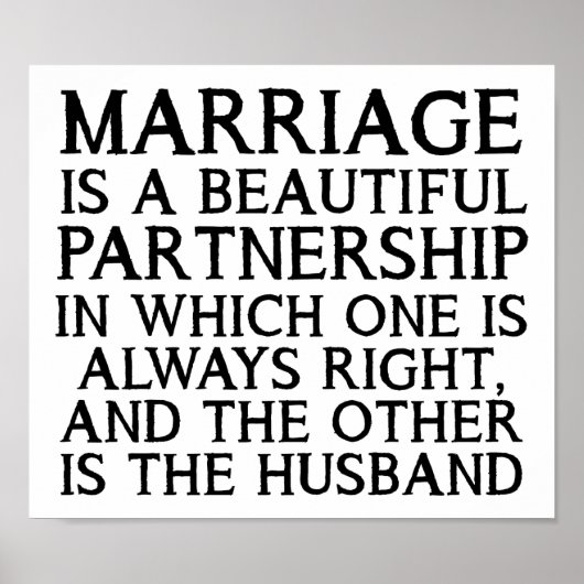 Mariage Argument Affiche Drôle (Devant)