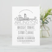 Mariage Arlington | Invitation Skyline stylisée (Debout devant)