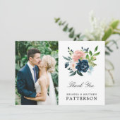 Mariage armé photo Merci floral (Debout devant)