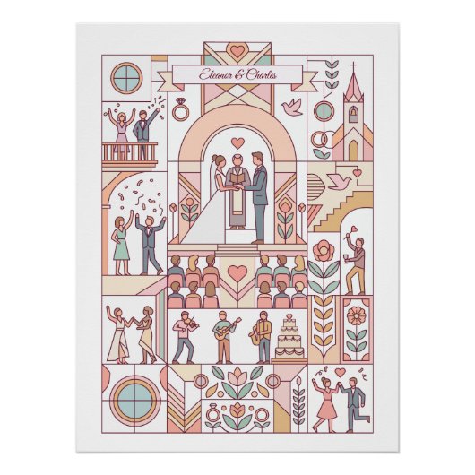 Mariage Art Déco de Conte de Fées (Devant)