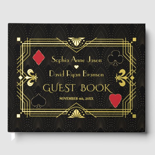 Mariage Art déco de luxe Gold Foil Roaring 20's (Recto)