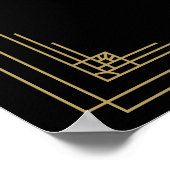 Mariage Art déco des années 1920 Noir et Or (Coin)