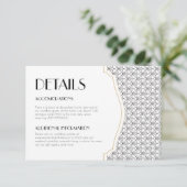 Mariage Art déco - Détails de la carte Insertion (Debout devant)