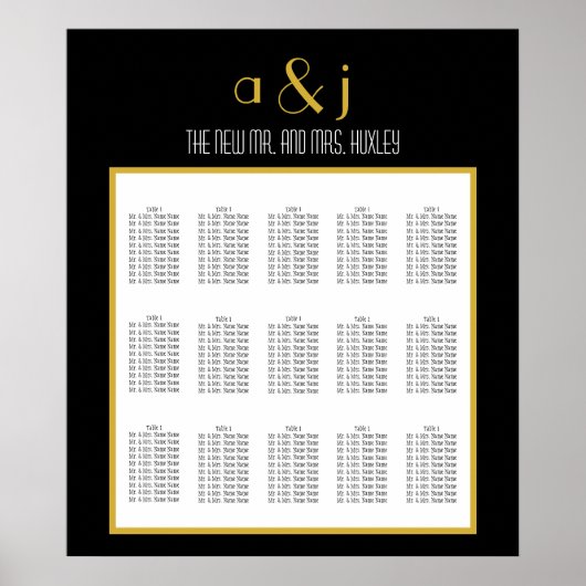 Mariage Art déco d'or noir Graphique 150 (Devant)