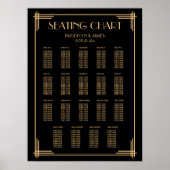 Mariage Art déco noir Tableau 19 Tableaux (Devant)