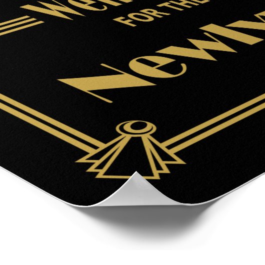 Mariage Art Déco Signal Or et noir (Coin)