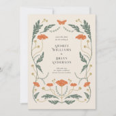 Mariage Art Nouveau vintage Enregistrer la carte D (Devant)