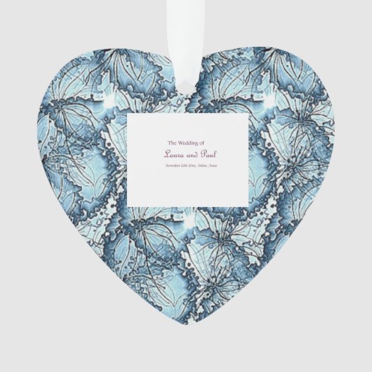 Mariage artistique Forme cardiaque Ornament (devant)