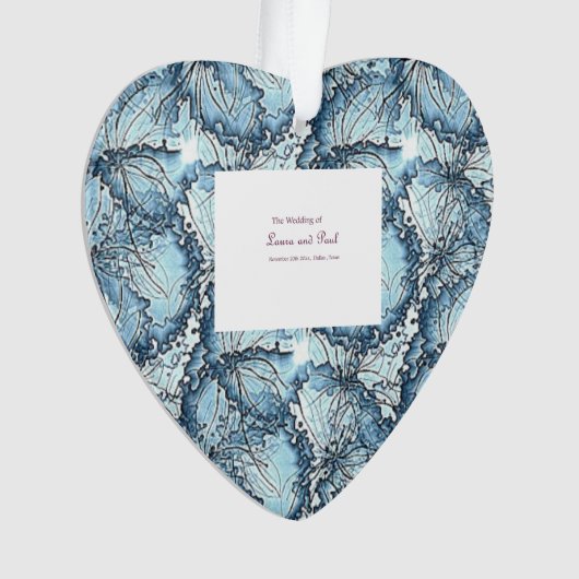 Mariage artistique Forme cardiaque Ornament (devant)