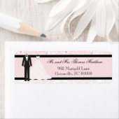 Mariage Attire Étiquettes de adresse personnalisés (En situation)