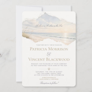 Mariage au bord de la mer Invitation de mariage