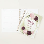 Mariage au cabernet & fleurs roses verdure (Devant avec enveloppe)