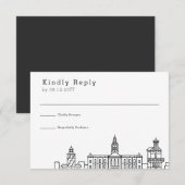 Mariage au Cap | RSVP de la silhouette stylisée (Devant / Derrière)