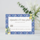 Mariage au citron bleu méditerranéen RSVP (Debout devant)
