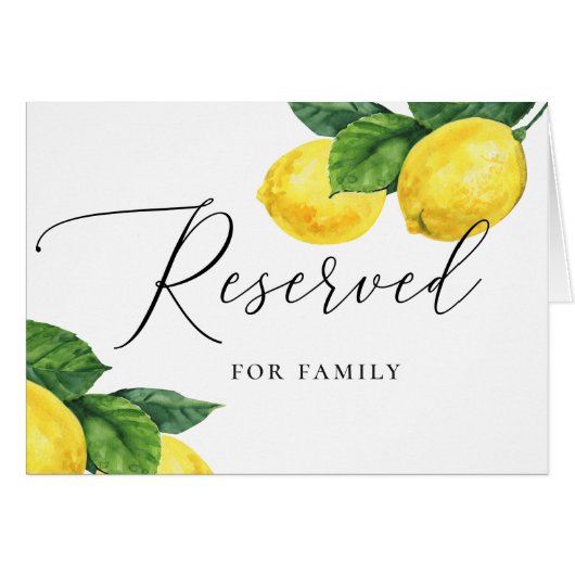 Mariage au Citron d'Amalfi | Panneau Réservé Rusti (Devant Horizontal)