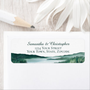 Mariage au Lac de Montagne Paisible Étiquette de R