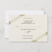 Mariage au ruban de crème RSVP (Dos)