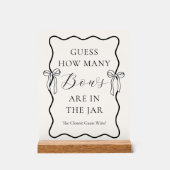 Mariage au Ruban Noir Jeu de devinette Combien de  (Recto)