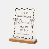 Mariage au Ruban Noir Jeu de devinette Combien de  (Angle)