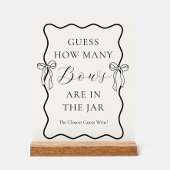 Mariage au Ruban Noir Jeu de devinette Combien de 