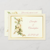 Mariage au spray de rose blanche RSVP (Devant / Derrière)