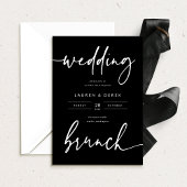 Mariage audacieux Brunch Invitation Carte Invitati