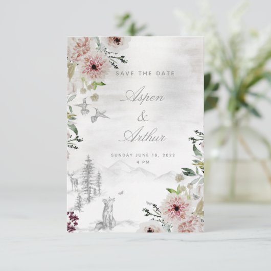 Mariage Aura De La Nature Enregistrer La Carte Dat (Debout devant)