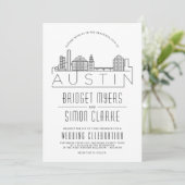 Mariage Austin | Invitation Skyline stylisée (Debout devant)