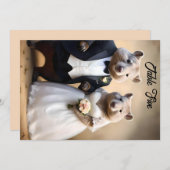 Mariage australien Wombat, carte numéro de table (Devant / Derrière)