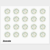 Mariage autocollant or et verdure, mariage boho (Feuille)
