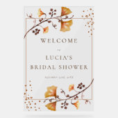 Mariage Automnal de Style Aquarelle avec Feuille S (Recto)