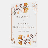 Mariage Automnal de Style Aquarelle avec Feuilles  (Angle)