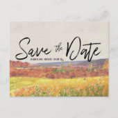 Mariage Automnal Rustique | Carte de sauvegarde de (Devant)