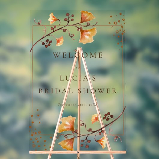 Mariage Automnal sous la Feuille Sèche Aquarelle (Neutre)