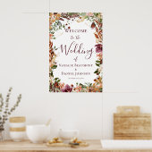 Mariage automne Affiche de bienvenue (Cuisine)